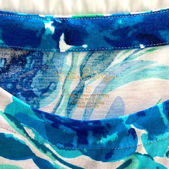 🪸LILLY PULITZER Lula, Sweet Pea Blouse. size S - Picture 5 of 6